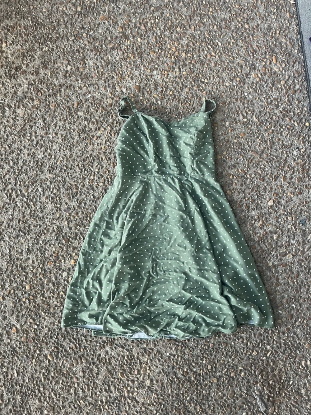 old navy green polka dot midi dress size s